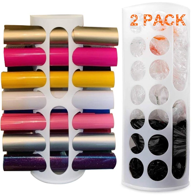 Lunies Grocery Bag Holder - Wall Mount Hanging Trash Bag Organizer for Kitchen (Large Capacity, 2-pack) - Image 1